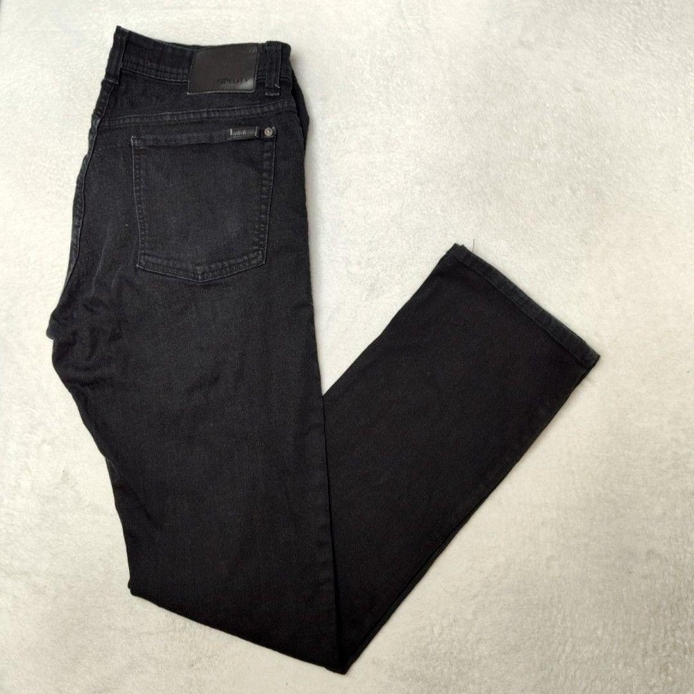 Fidelity Jeans Mens 36x36 Black Straight Jimmy Gotham Dark Denim Stretch USA